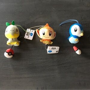 Vintage Pokémon Banpresto Sinnoh Starter String Plush